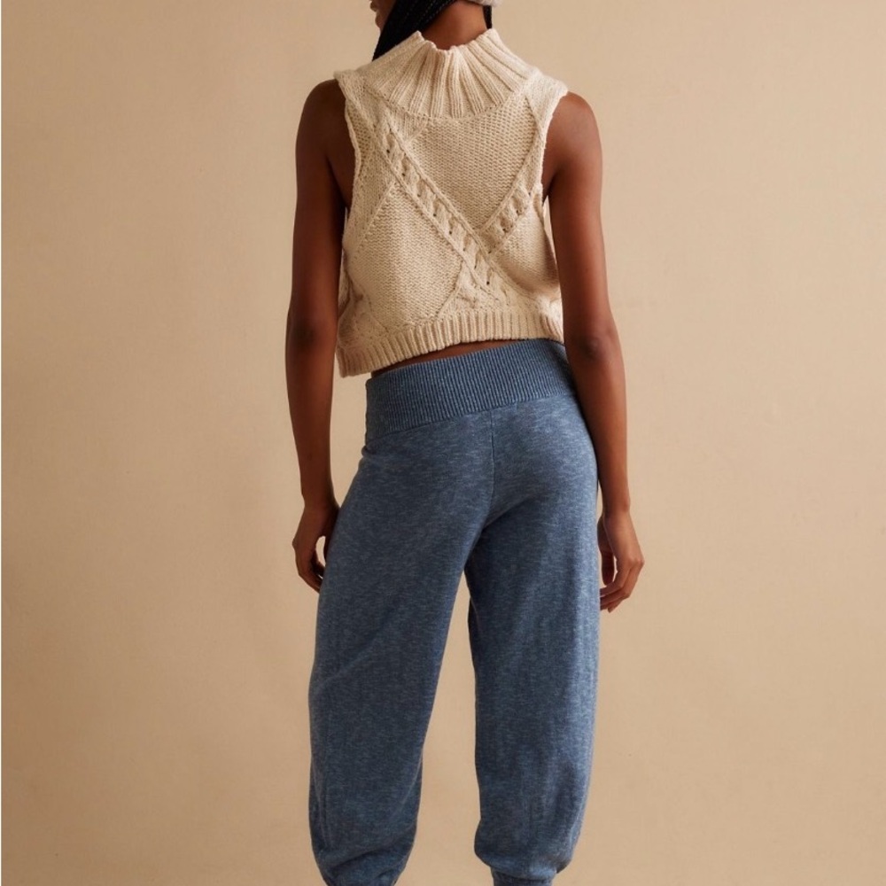 Free People Sila Sweater Pants - Blissful Blue NWT - Size S - Picture 3 of 6